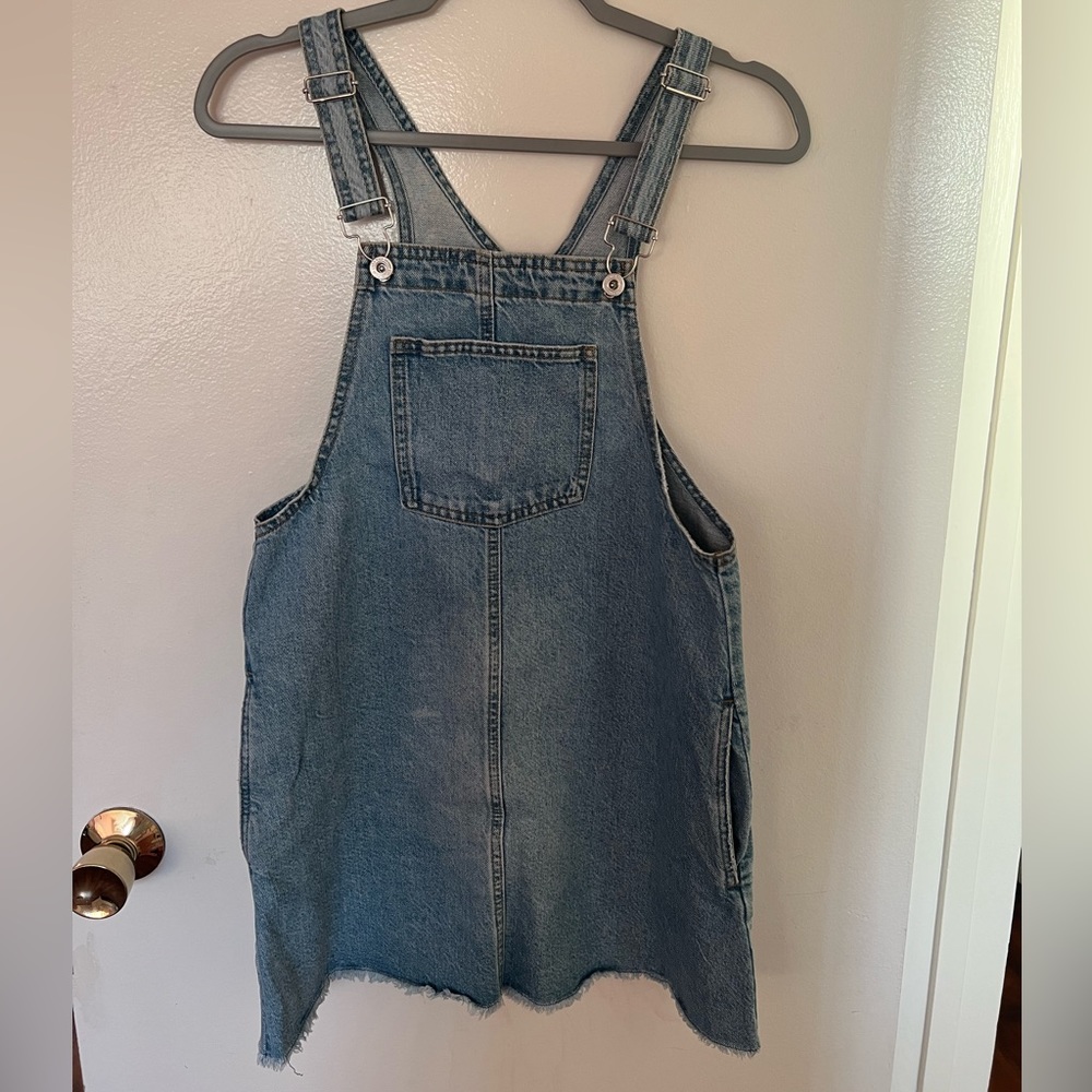 Zara kids girls denim overall dress size 13-14